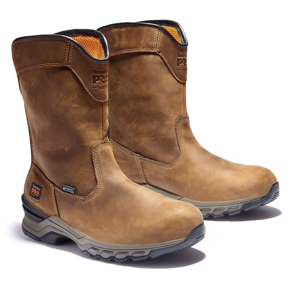 Botas de Trabajo Timberland Hombre Pro® Hypercharge Pull-On Marrones/Negras - Chile TVH-740132